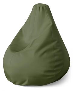 Sablio Sedací vak Pear Vojenská zelená - 70 x 95 x 15 cm
