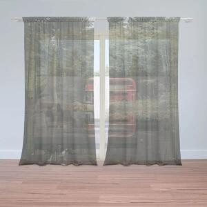 Sablio Záclony Červený patrový autobus: 2ks 150x250cm