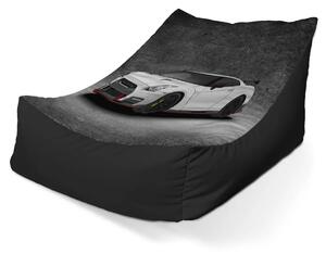 Sablio Sedací vak Lounge Nissan GTR 35 Šedý - 80 x 95 x 50 cm