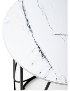 Konferenční stolek NEBARO S bílý mramor/černá