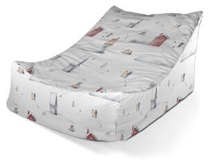 Sablio Vánoční sedací vak Lounge Zimní radovánky - 80 x 95 x 50 cm