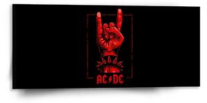 Sablio Obraz ACDC Červená ruka - 110x50 cm