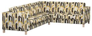 Potah na pohovku Karlanda levá rohová barva vícebarevná látka pletený vzor, vzorované