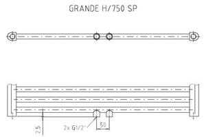 EBS Grande G7597RWSP Radiátor kombinovaný, 75x97cm, bílá