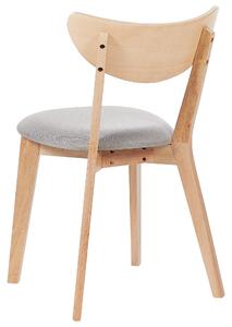 Sada 2 dřevěných jídelních židlí světlé dřevo/šedá ERIE