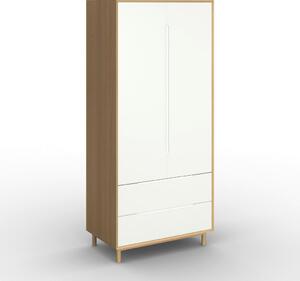 Šatní skříň MARLO š. cca 100 cm, dekor bílá/dub