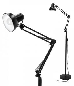 Flexibilní stojací lampa AURIQ 1xE27/60W/230V 184 cm černá