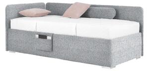 Postel Remi s bočnicemi 90x200, potah šedý