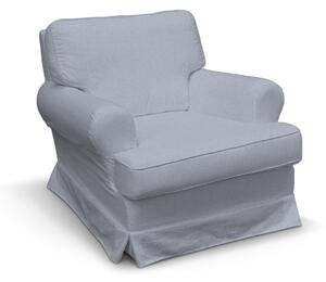 Potah na křeslo Barkaby barva modrá látka pletený vzor