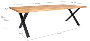 House Nordic Jídelní stůl Decussia - 100 × 300 × 75 cm