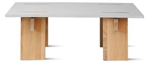 Eberhart Furniture Konferenční stolek Arnold s betonovou deskou - Concrete Light / Oak Light / Oak Light