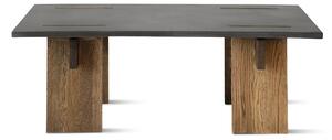 Eberhart Furniture Konferenční stolek Arnold s betonovou deskou - Concrete Dark / Oak Dark / Oak Dark