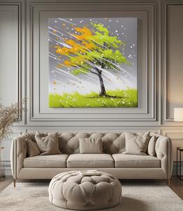 Obraz na plátně - Strom života Větrný epos FeelHappy.cz Velikost obrazu: 40 x 40 cm