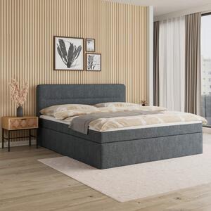Boxspringová postel MARCO 180x200, šedomodrá