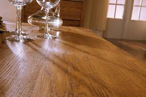 Rozkládací dubový jídelní stůl Orlando 140x90 cm - tmavý dub