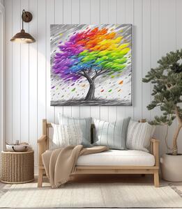 Obraz na plátně - Strom života Silné větry FeelHappy.cz Velikost obrazu: 40 x 40 cm