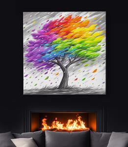 Obraz na plátně - Strom života Silné větry FeelHappy.cz Velikost obrazu: 40 x 40 cm