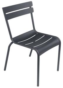 Antracitová kovová zahradní židle Fermob Luxembourg