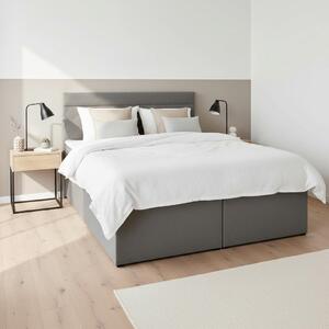 Boxspring postel s topperem Rosa 140x200 cm, tmavě šedá