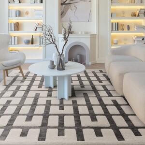 Tribeca Design Kusový koberec Baymax Charcoal Ivory Junction Rozměry: 120x170 cm