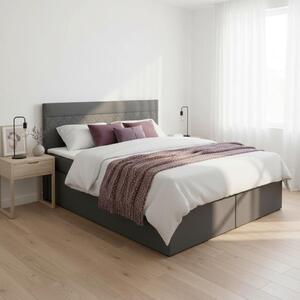 Boxspring postel s topperem Rosa, 180x200, antracitová