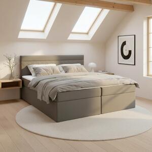 Boxspring postel s topperem Rosa, 180x200 cm, tmavě šedá