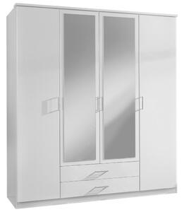 Šatní skříň OSAKA š.180cm,bílá/vnitřek line grey