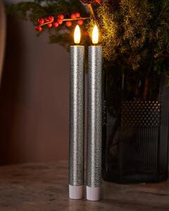 SIRIUS LED svíčka Sille Tall, sada 2 kusy, stříbrná, 25 cm