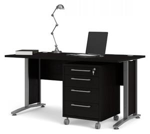 Psací stůl Office 80400/35 černá/silver grey