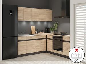 Rohová kuchyně BRW Junona Line 200 + 200 cm (wenge + dub sonoma)