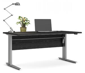 Výškově nastavitelný psací stůl Office 80400/318 černá/silver grey