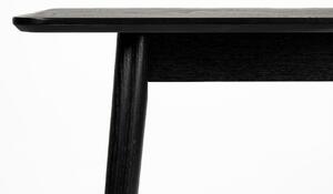 White Label Černý jasanový konferenční stolek WLL FABIO 120 x 60 cm