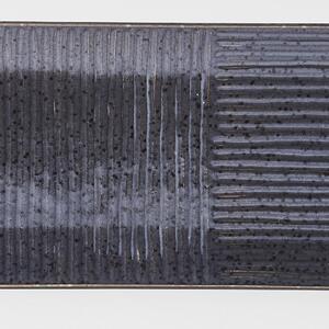 Made in Japan (MIJ) Lines Černý Obdélníkový Talíř 33 x 10 cm