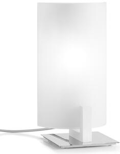 Linea Light 90192 Wood, italská stolní lampa 1x42W E14, bílé dřevo/bílé sklo, 28cm