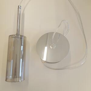 Axolight Spillray P, závěsné svítidlo z šedého kouřového skla, 1x20W G4, průměr 8cm