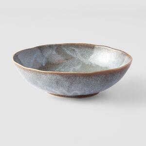 Made in Japan (MIJ) Steel Gray Large Oval Bowl 20/18 cm