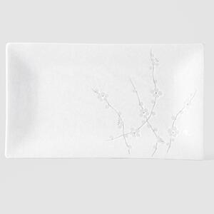 MADE IN JAPAN Obdélníkový talíř White Blossom 33 x 19 cm
