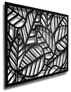Kovový obraz na zeď LARS černý (Luxusní robustní kovový obraz)