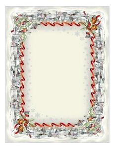 Vánoční gobelínový ubrus na stůl Chenille 1254 Vícebarevná 40x100 cm