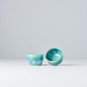 MADE IN JAPAN Hrnek na saké Aqua & DK modro-zelená
