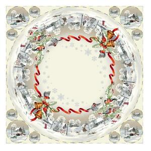 Vánoční gobelínový ubrus na stůl Chenille 1254 Vícebarevná 40x100 cm
