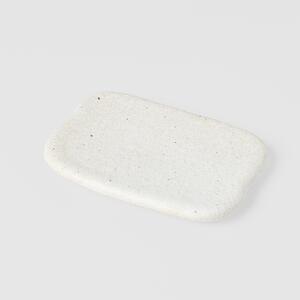 Made in Japan (MIJ) Shell White Slab Obdélníkový Talíř 16 x 11 cm