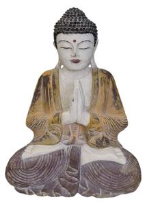 Buddha žlutý s patinou 4 50 cm