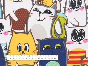 Biante Dětský dekorační povlak na polštář BK-023 Bláznivé kočky 60 x 60 cm