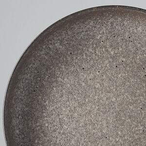 Made in Japan (MIJ) Mělký talíř s vysokým okrajem Earth Black 22 cm