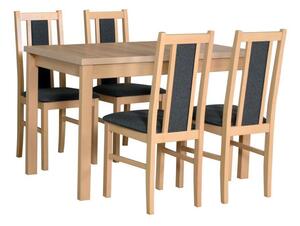 Drewmix Jídelní set 1+4, stůl ALBA 1 a židle BOS 14