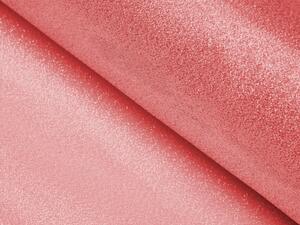 Červená třpytivá dekorační látka PM-028 - šířka 160 cm