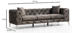 Atelier del Sofa 3-místná pohovka Como 3 Seater - Anthracite, Antracitová