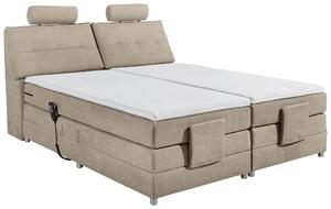 POSTEL BOXSPRING, 180/200 cm, pískové barvy MID.YOU - Manželské postele, Online Only
