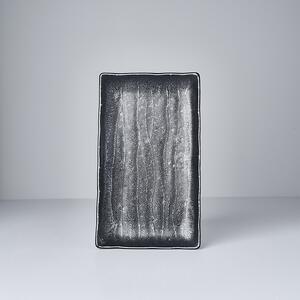 Made in Japan (MIJ) Ibushi Black Obdélníkový Talíř 22 x 13 cm